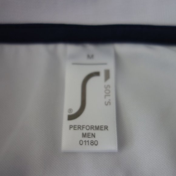 Majestic Resorts Performer Men 01180 SOL'S White Polo Size M - Picture 3 of 8